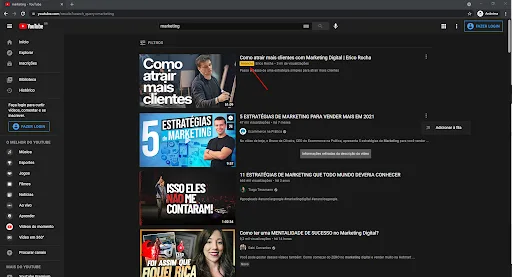 Vídeo de Youtube: marketing para escritórios de contabilidade